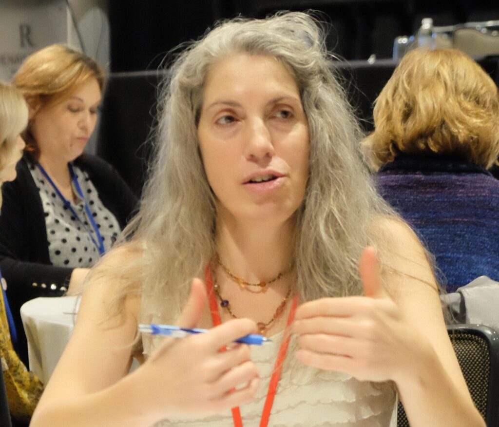 Dawn facilitating a roundtable discussion